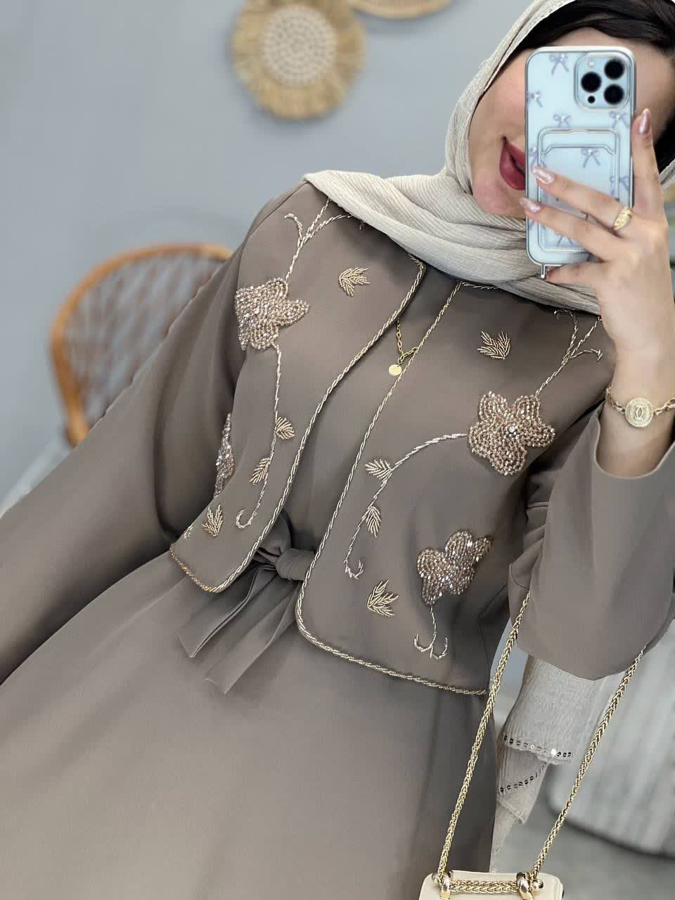 1130- کت و سارافون سنگدوزی