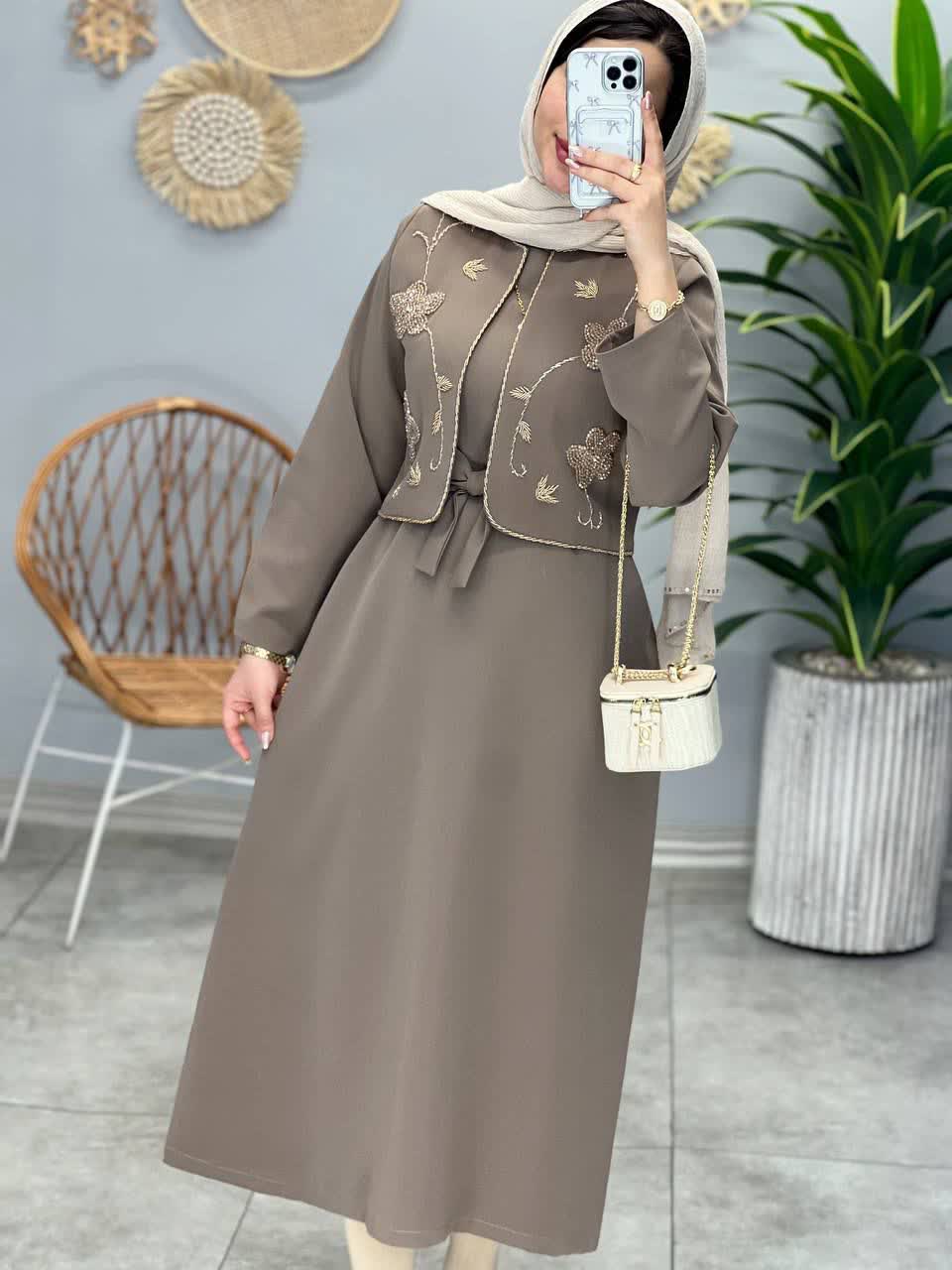 1130- کت و سارافون سنگدوزی