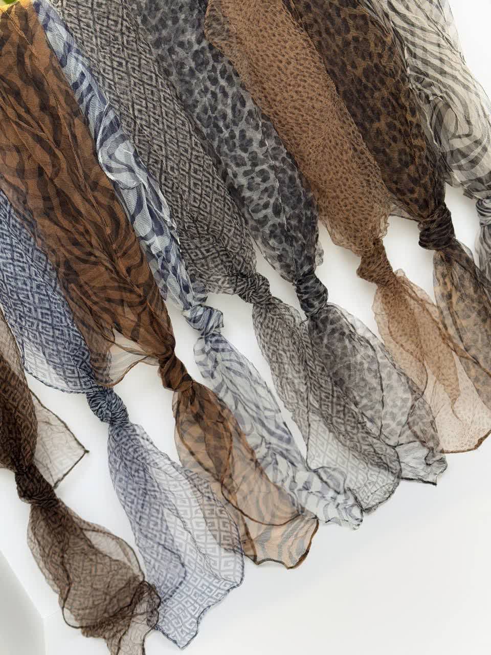 1133- شال شیفون طرح بندی