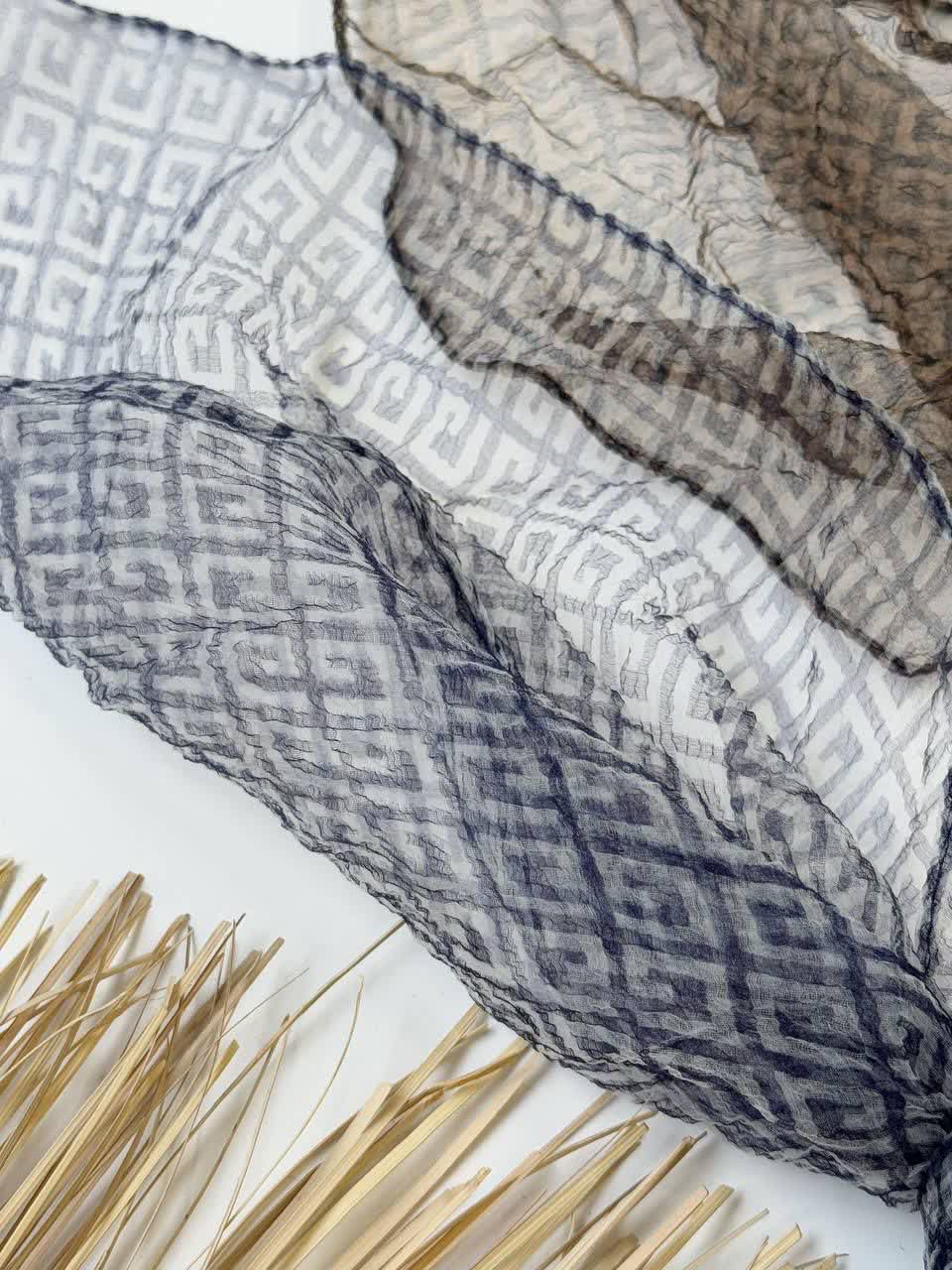 1133- شال شیفون طرح بندی