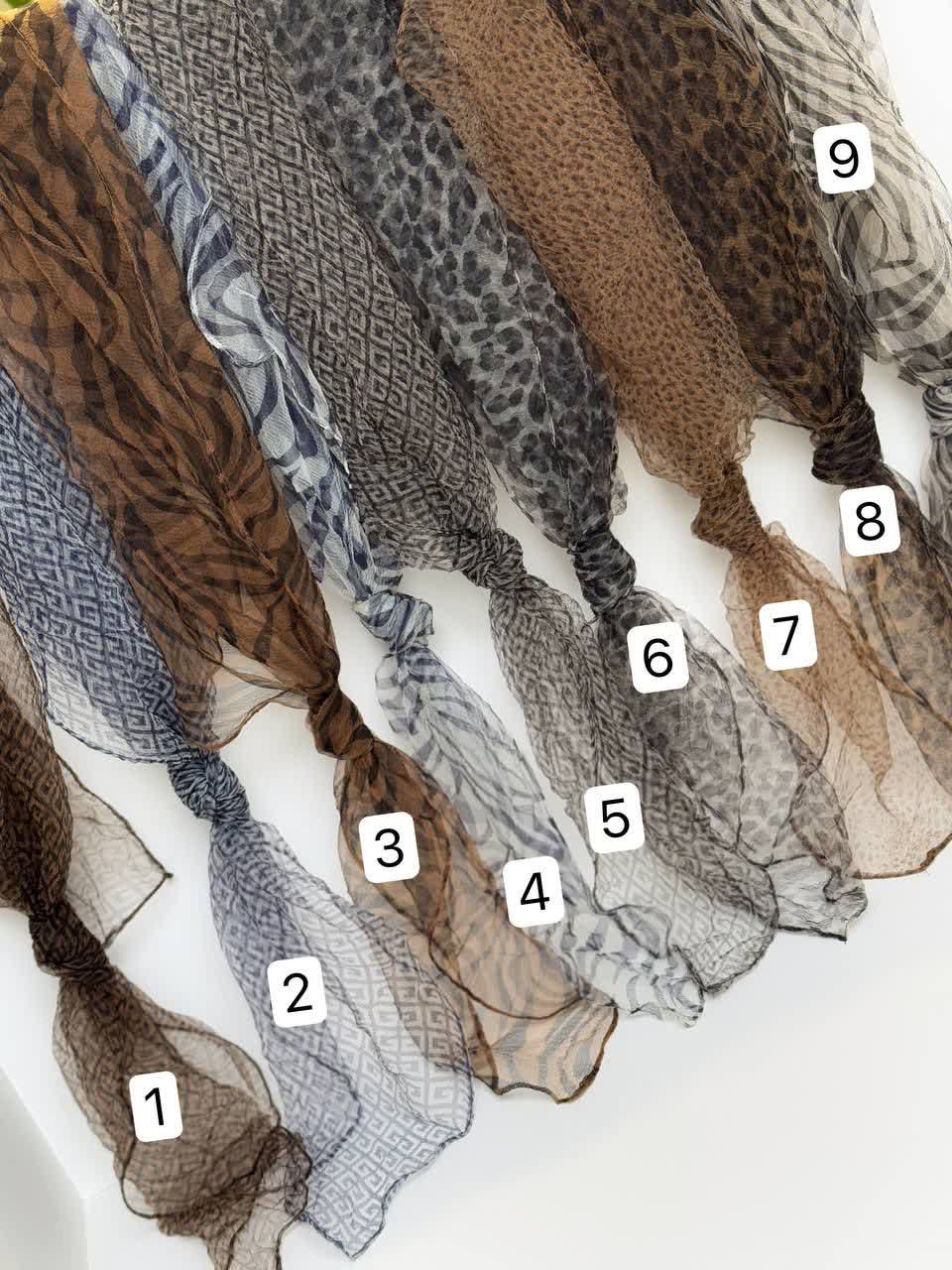 1133- شال شیفون طرح بندی