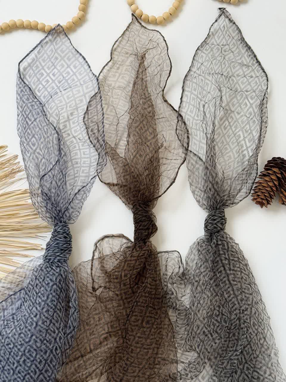 1133- شال شیفون طرح بندی