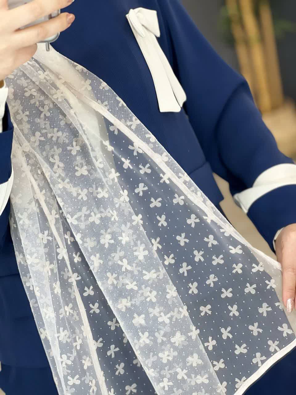 1155- شال تور مخمل رینا کد 3