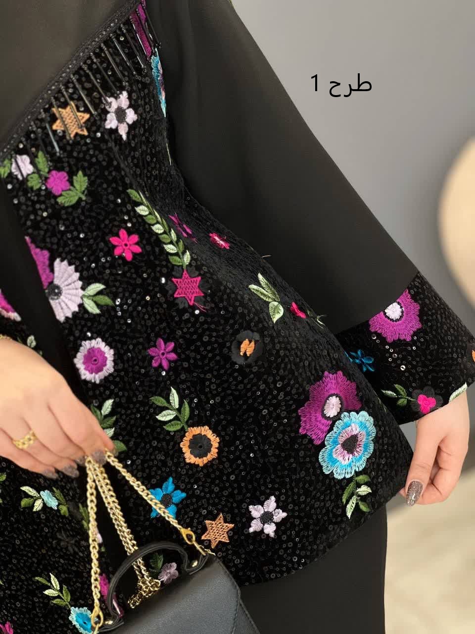 1165- مانتو گلدوزی نیلا