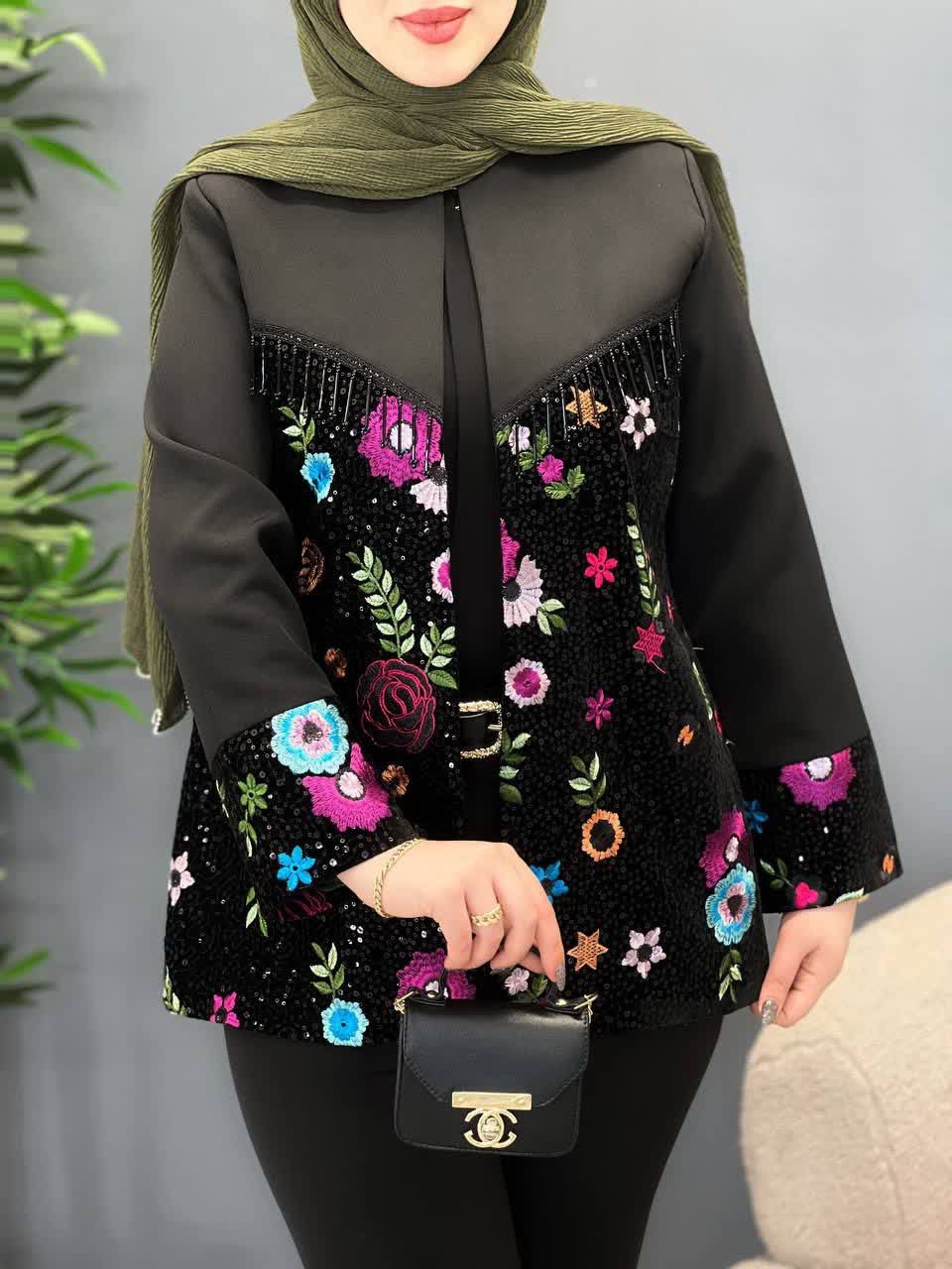 1165- مانتو گلدوزی نیلا