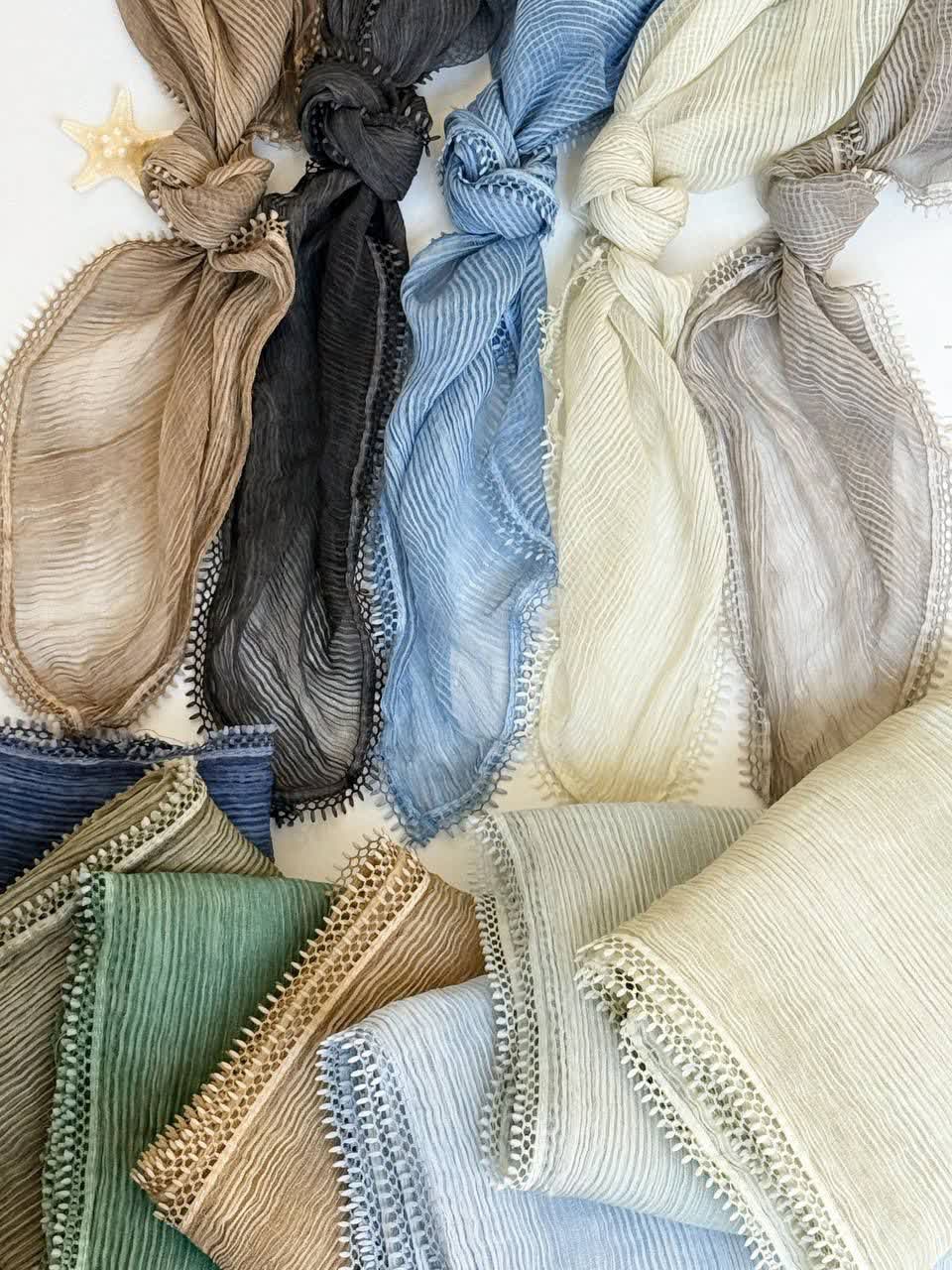 1168- شال کبریتی لبه تور