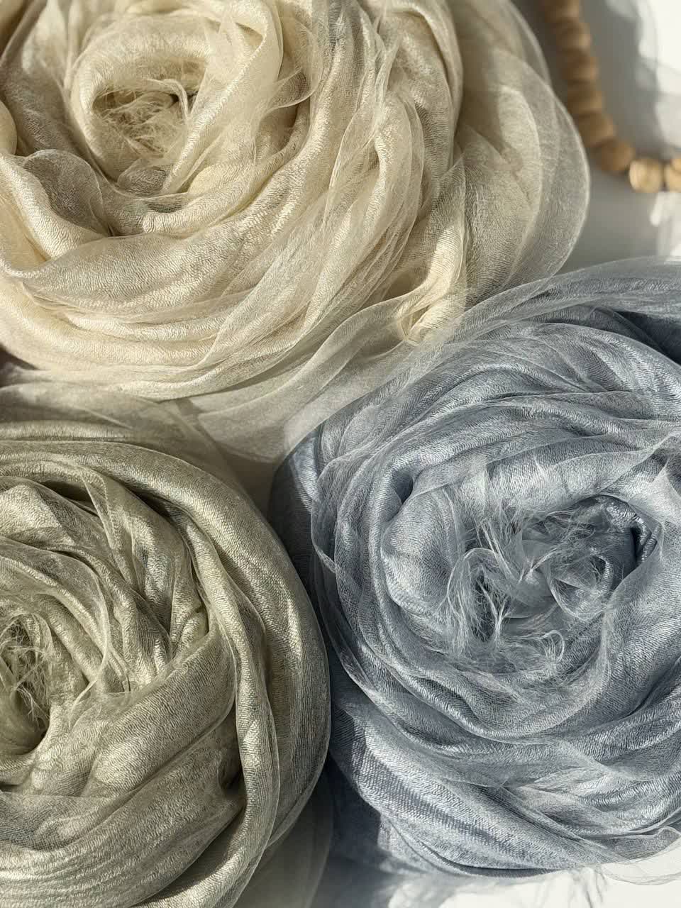 1170- شال حریر دو لایه