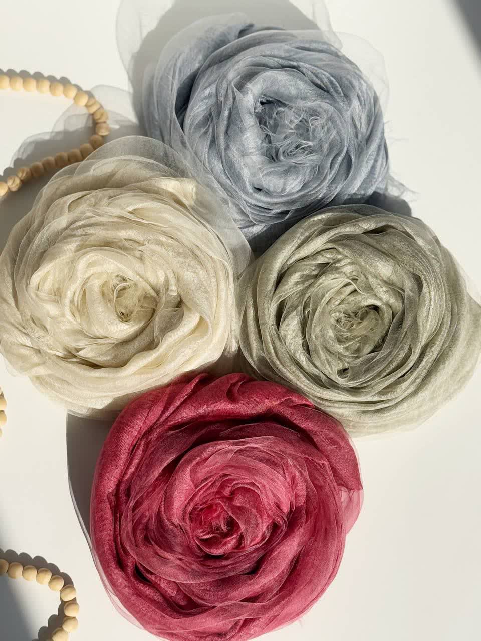 1170- شال حریر دو لایه