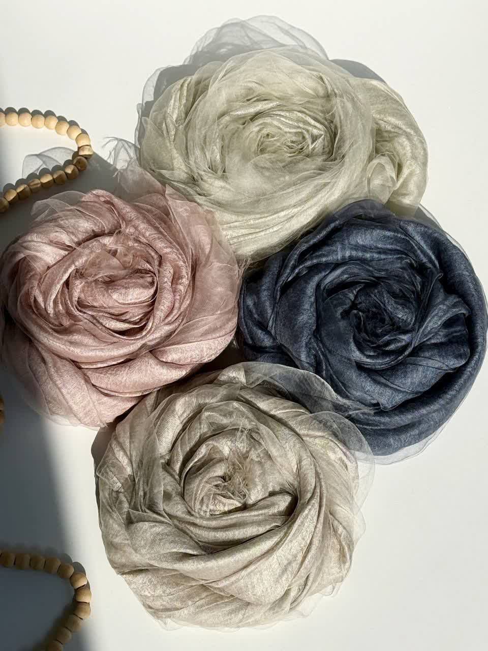 1170- شال حریر دو لایه