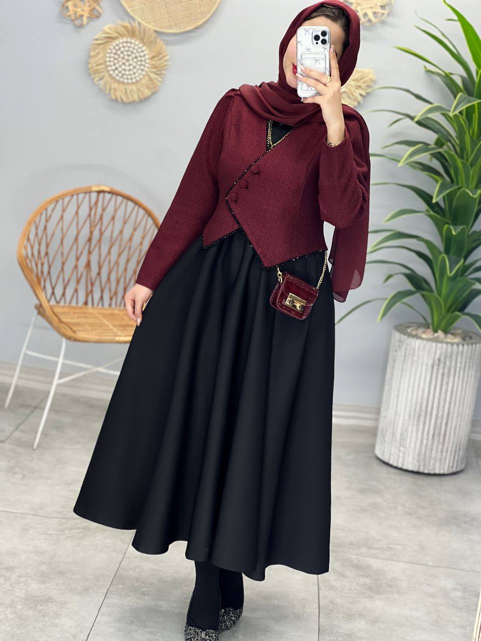 1171- کت و سارافون مروارید