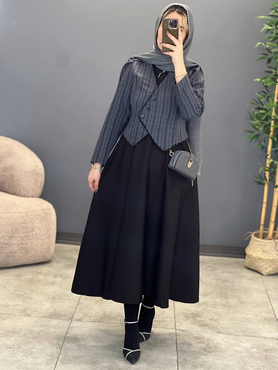 1171- کت و سارافون مروارید