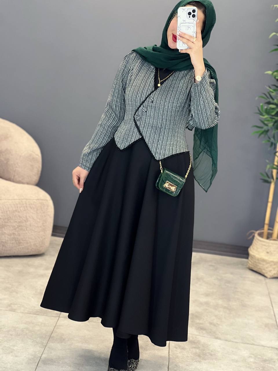 1171- کت و سارافون مروارید