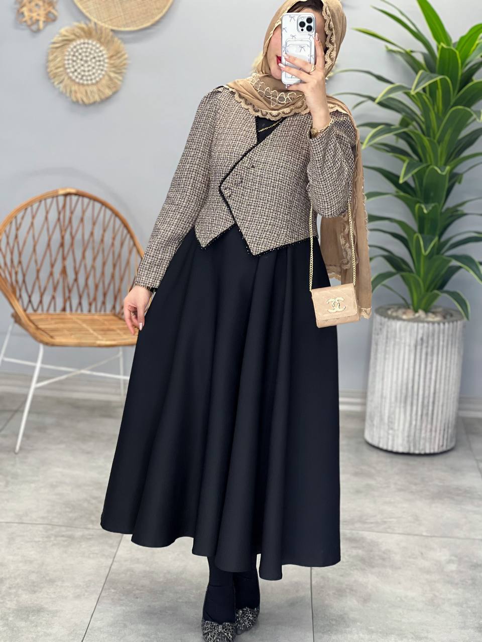 1171- کت و سارافون مروارید