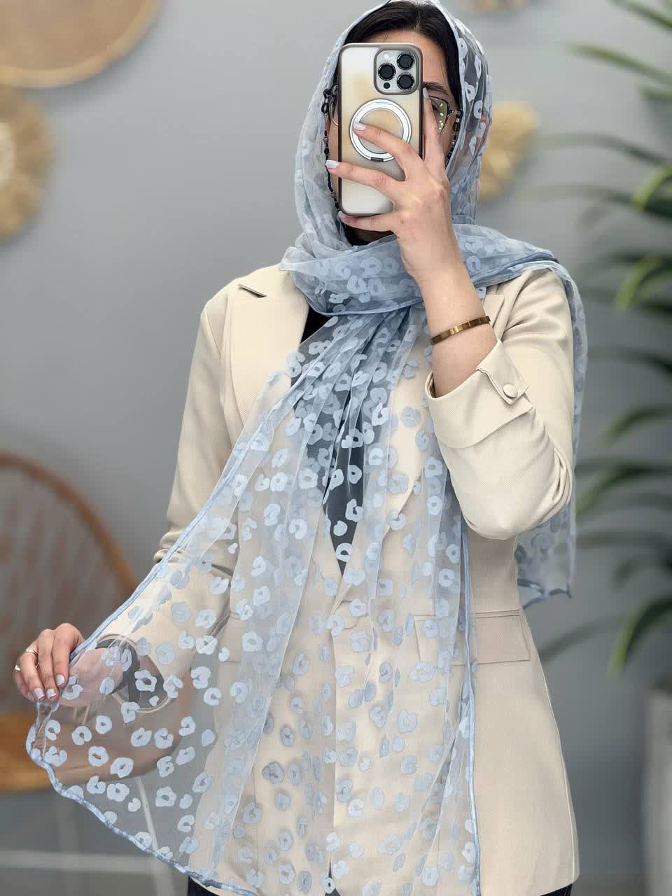 1176-شال تور مخمل رینا