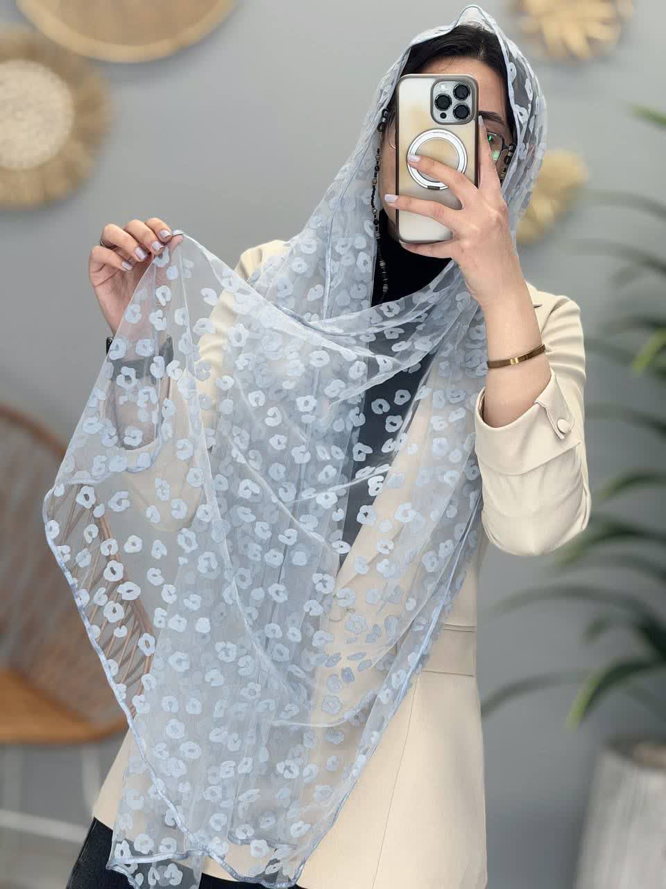 1176-شال تور مخمل رینا