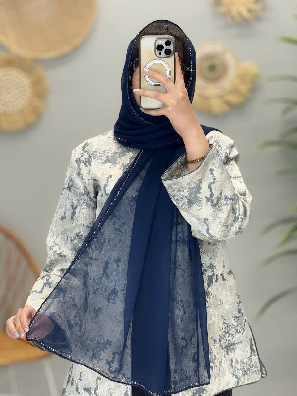 1190- شال حریر ترک