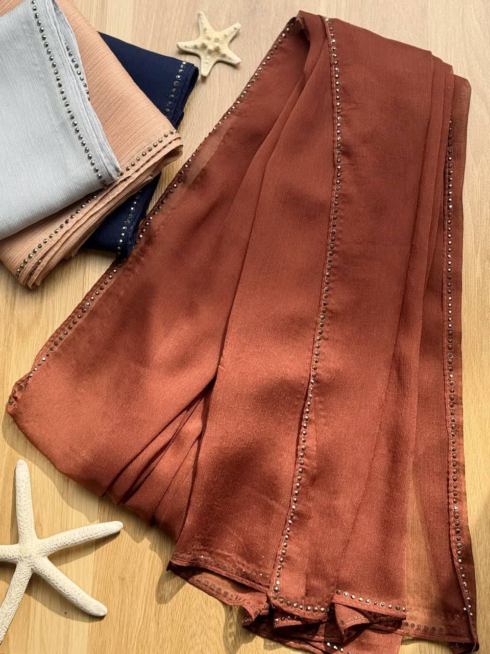 1190- شال حریر ترک