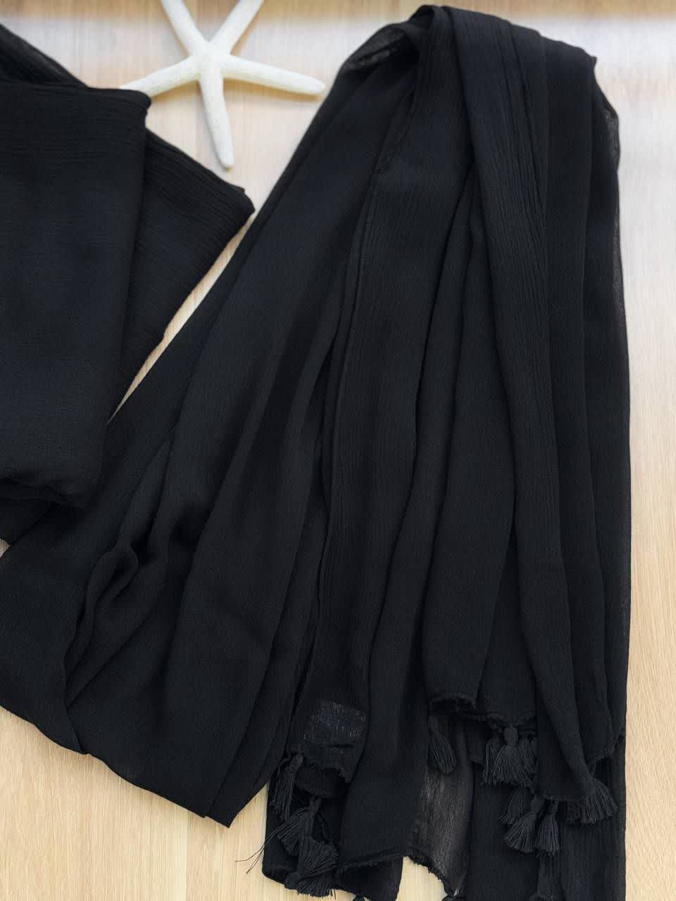 1193- شال مشکی فلورانس