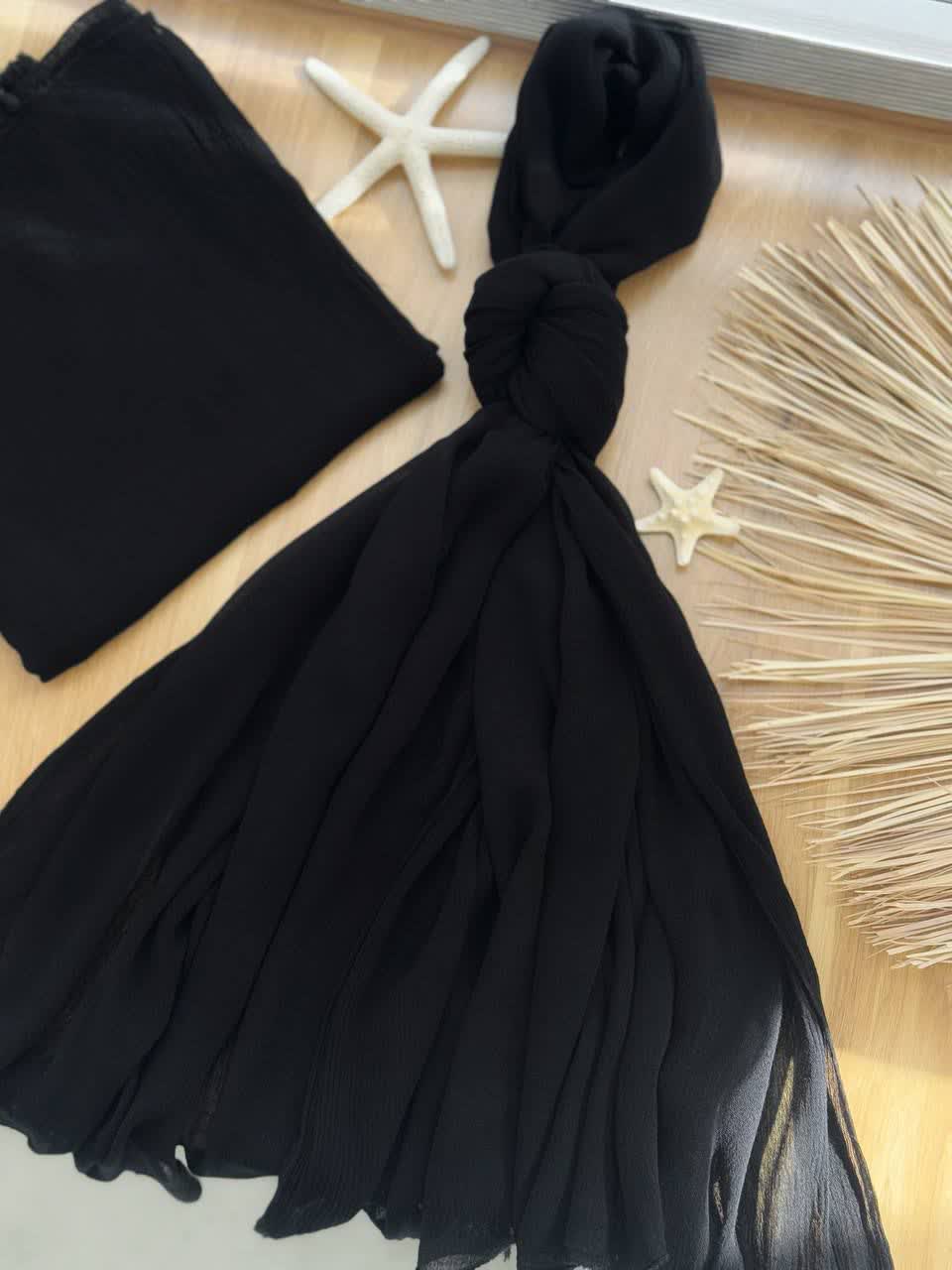 1193- شال مشکی فلورانس