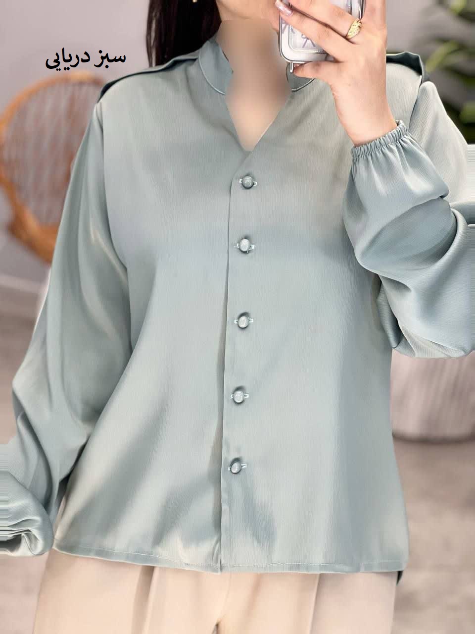 1199- شومیز الیزه آستین کش