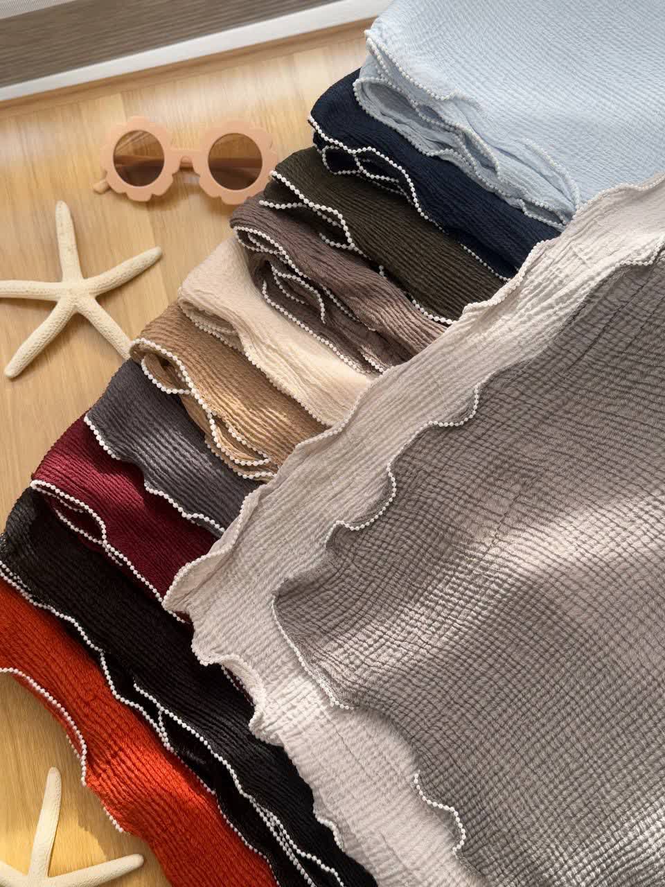 1205- شال وارداتی لبه مروارید