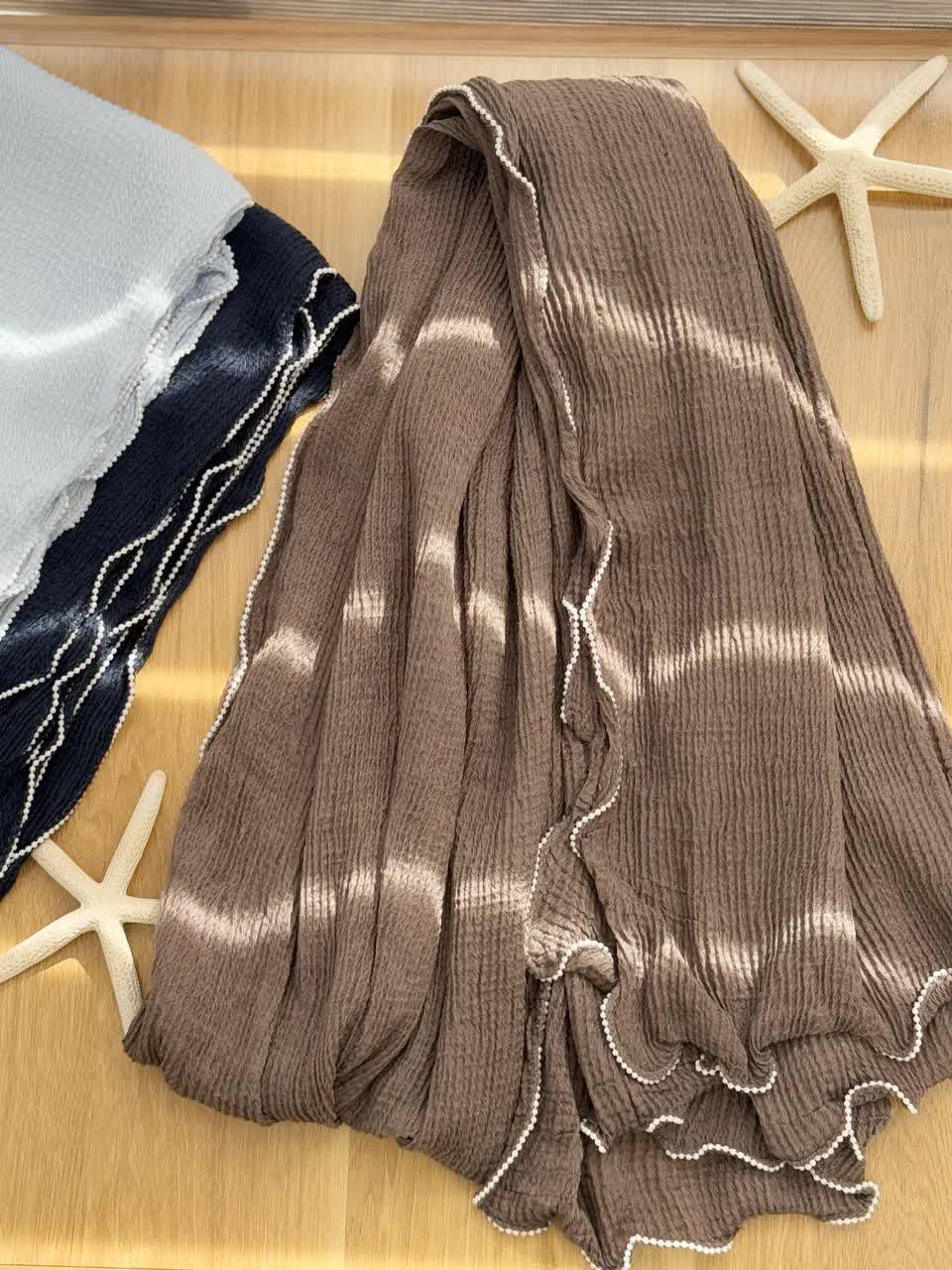 1205- شال وارداتی لبه مروارید