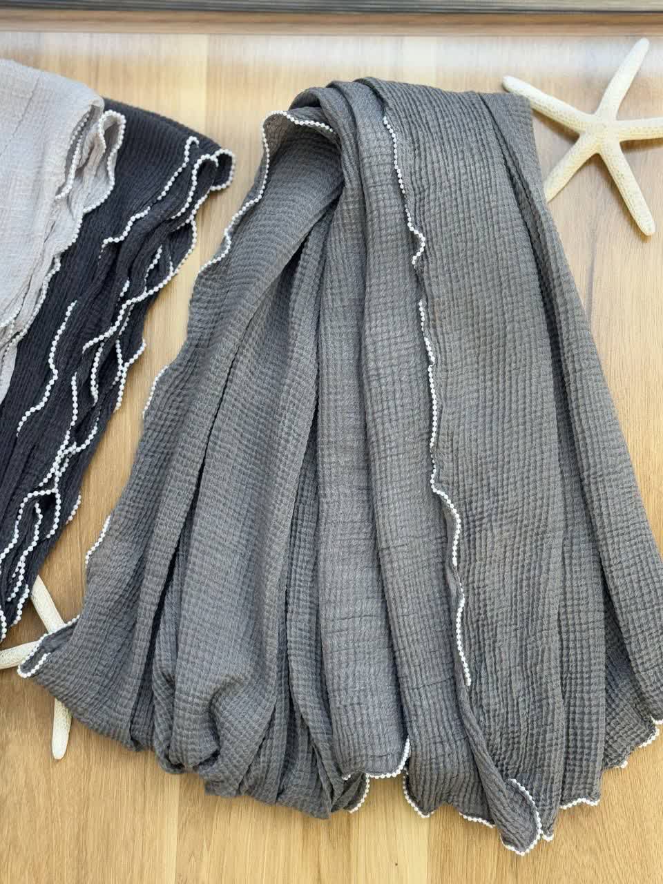 1205- شال وارداتی لبه مروارید