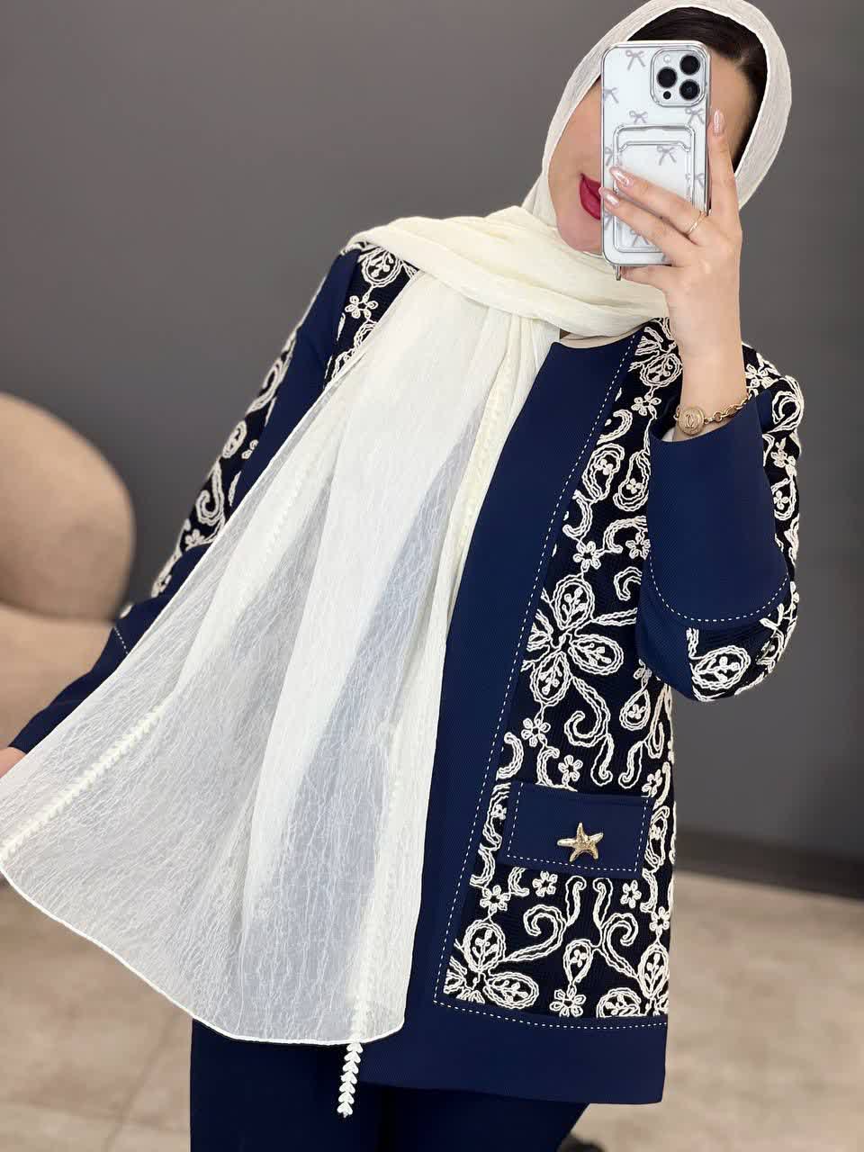 1211- شال حریر گندمی