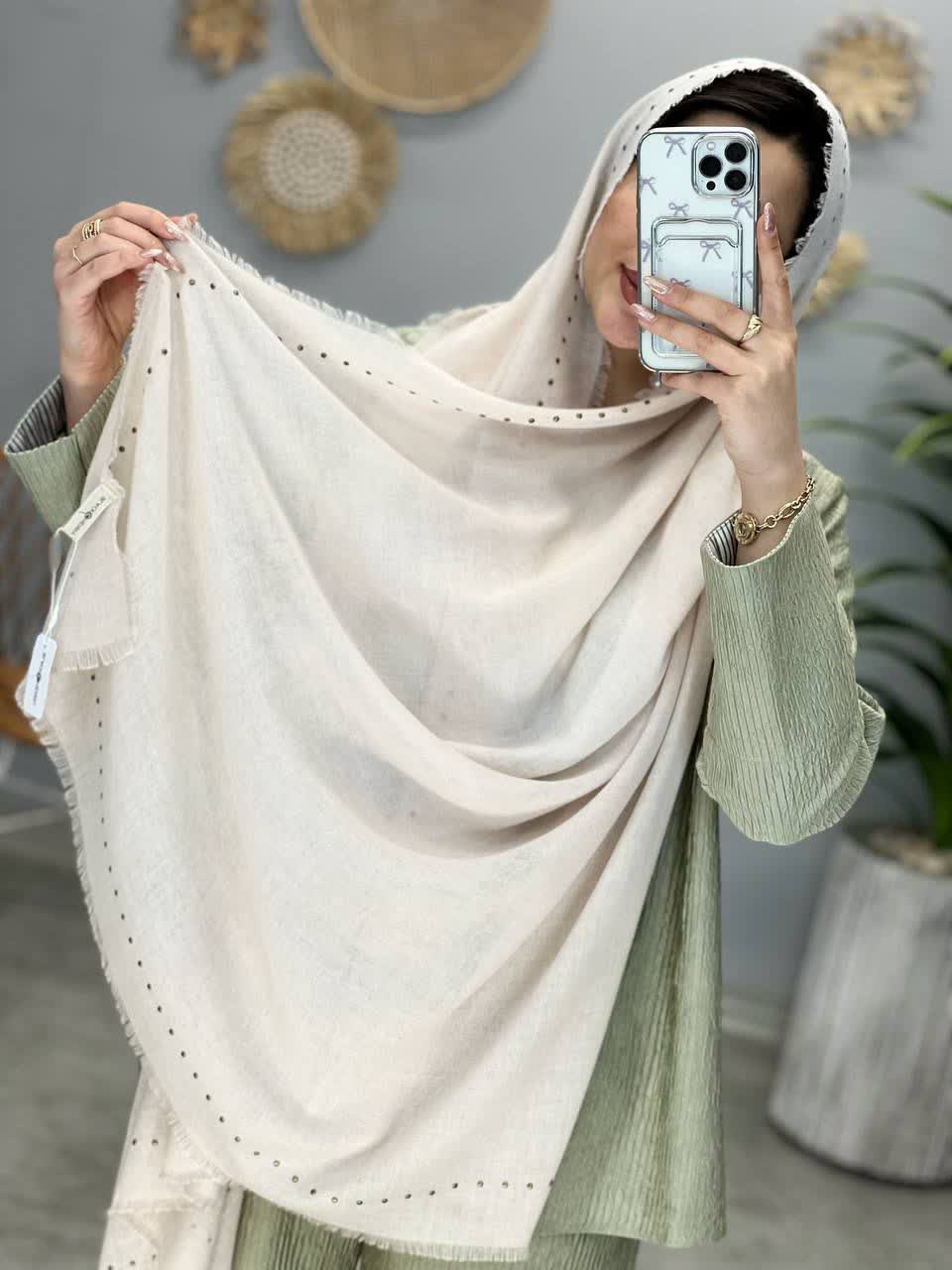 1217- شال نخی دور پرچی