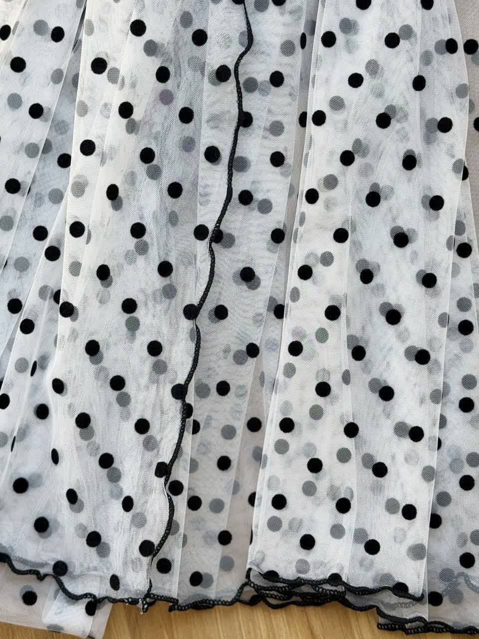 1218- شال توپی سفید مشکی