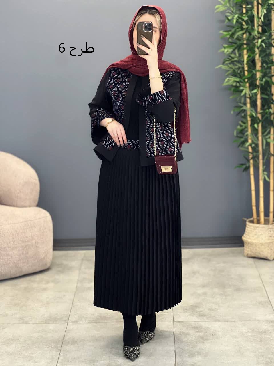 1224- کت و دامن پلیسه مهدخت