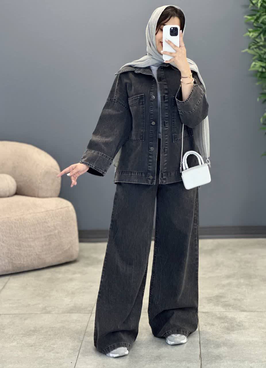 1222- ست کت و شلوار جین