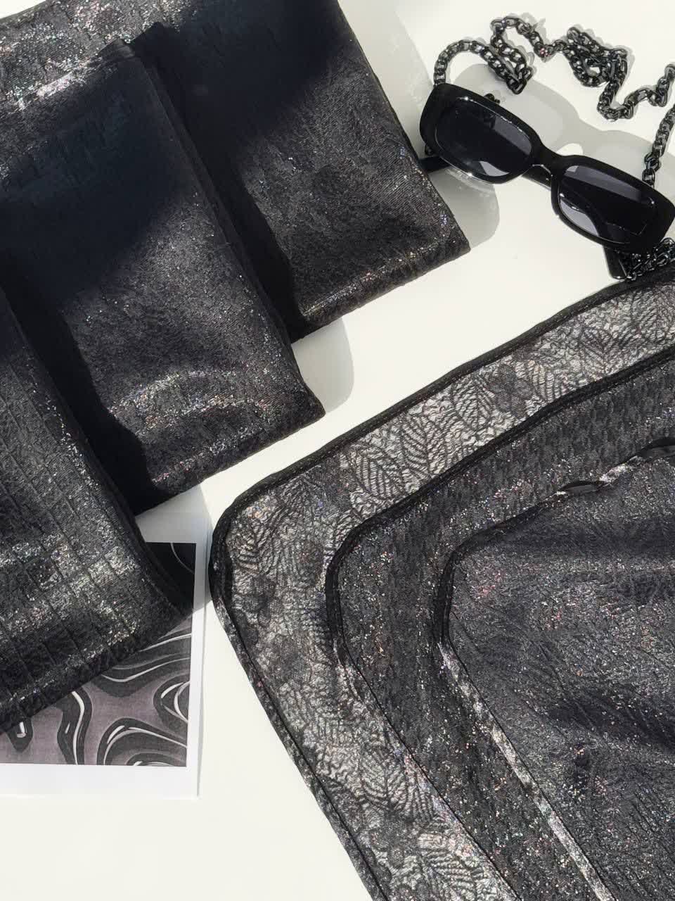 1243- مینی اسکارف مشکی ویسرود