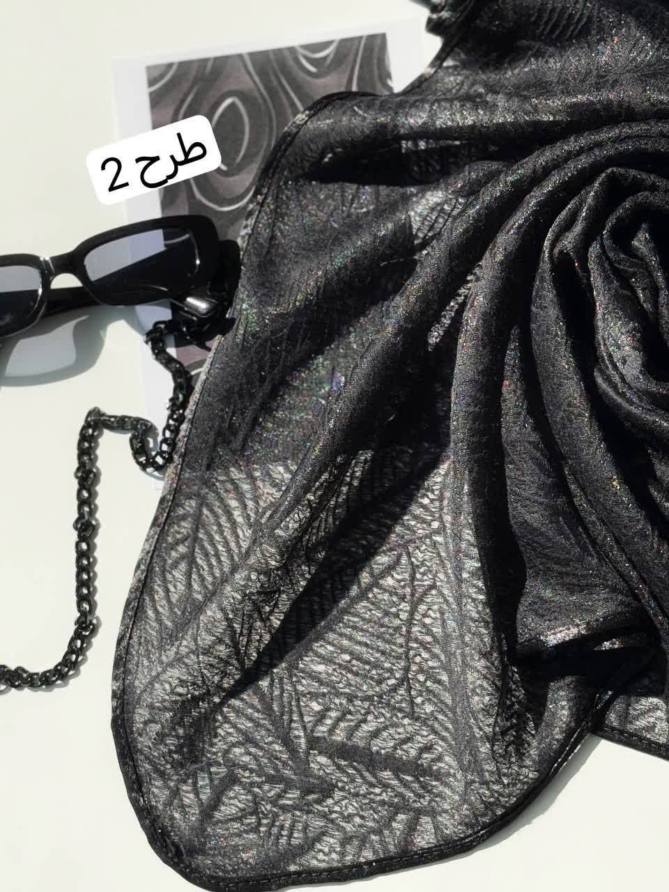 1243- مینی اسکارف مشکی ویسرود