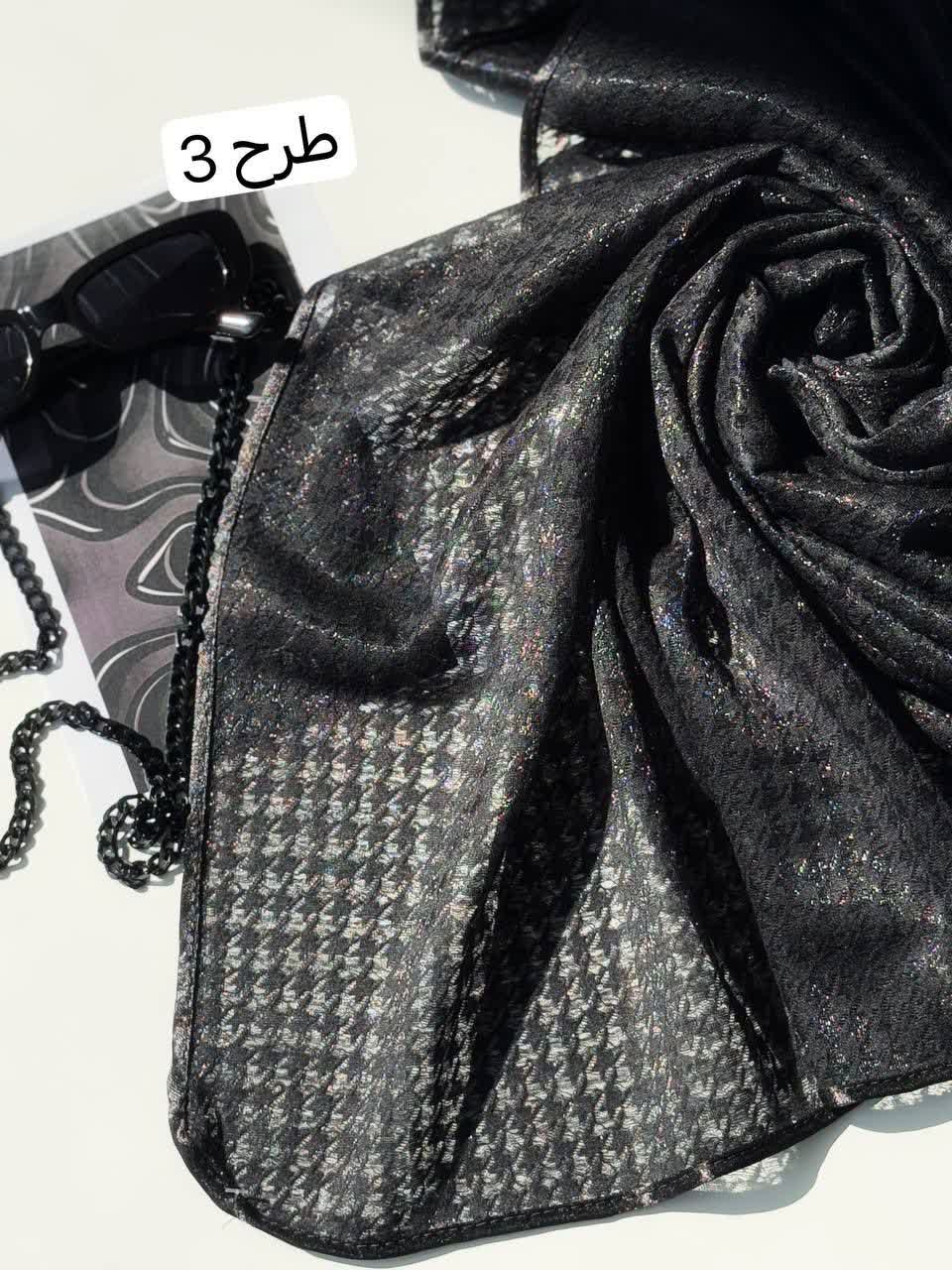 1243- مینی اسکارف مشکی ویسرود