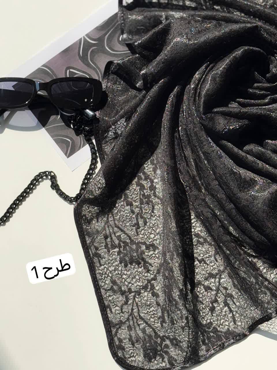 1243- مینی اسکارف مشکی ویسرود