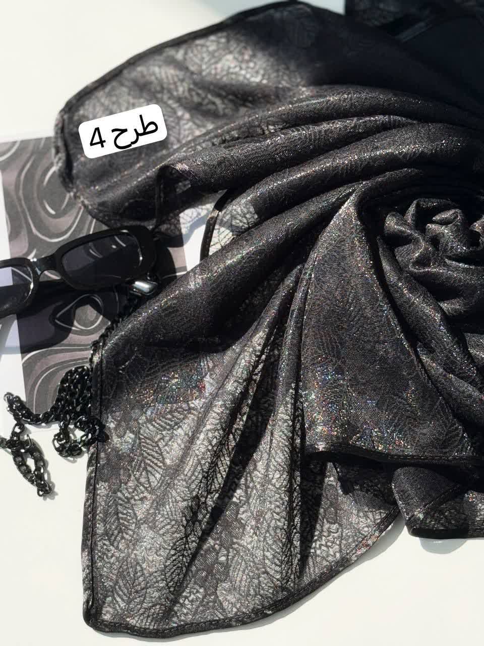 1243- مینی اسکارف مشکی ویسرود