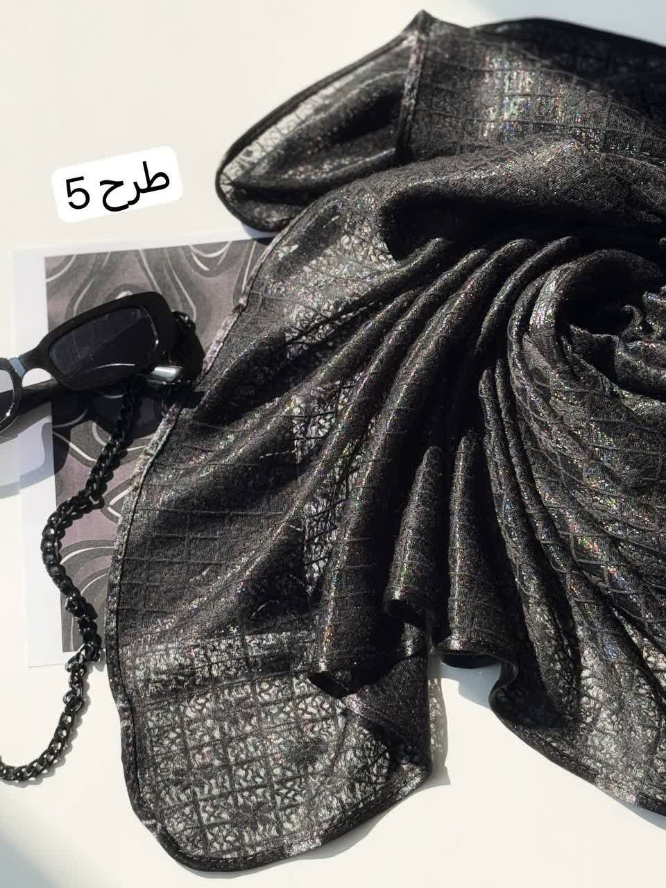1243- مینی اسکارف مشکی ویسرود
