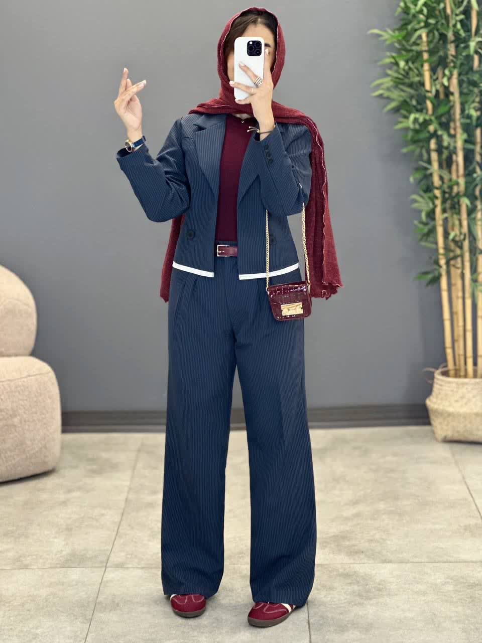 1250- کراپ و شلوار دیپلمات