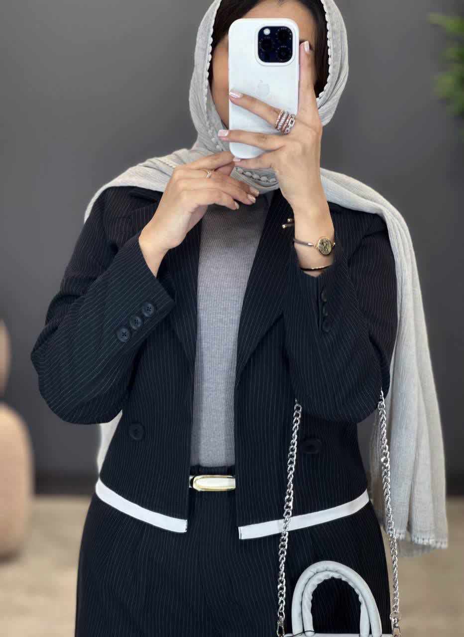 1250- کراپ و شلوار دیپلمات