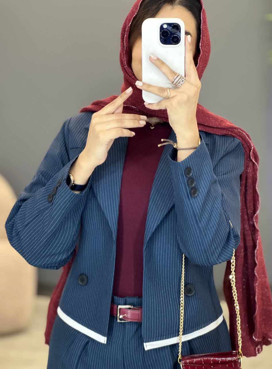 1250- کراپ و شلوار دیپلمات