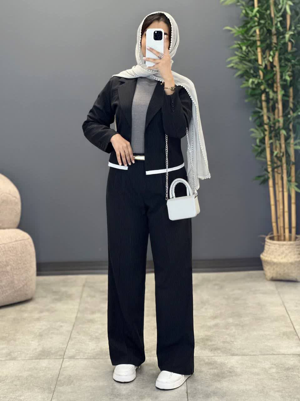 1250- کراپ و شلوار دیپلمات