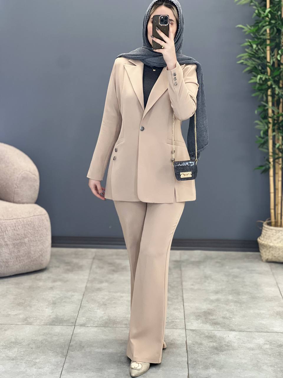 1257- کت و شلوار دو جیب