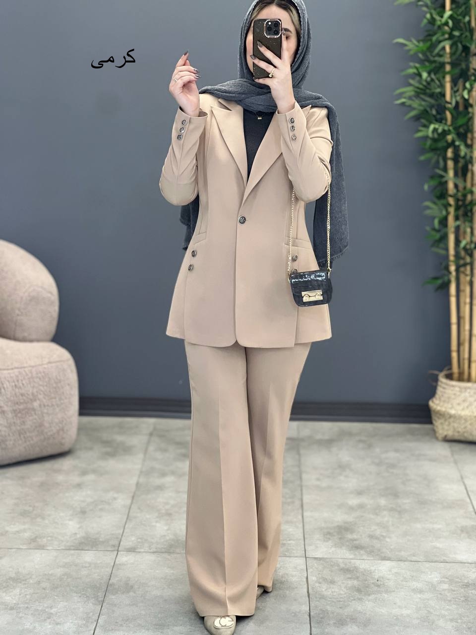 1257- کت و شلوار دو جیب