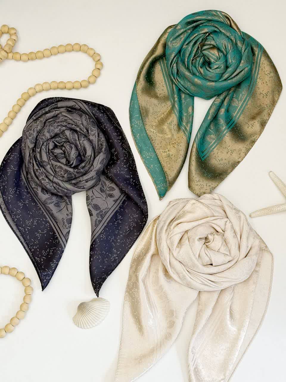 1266- روسری ژاکارد قواره 110