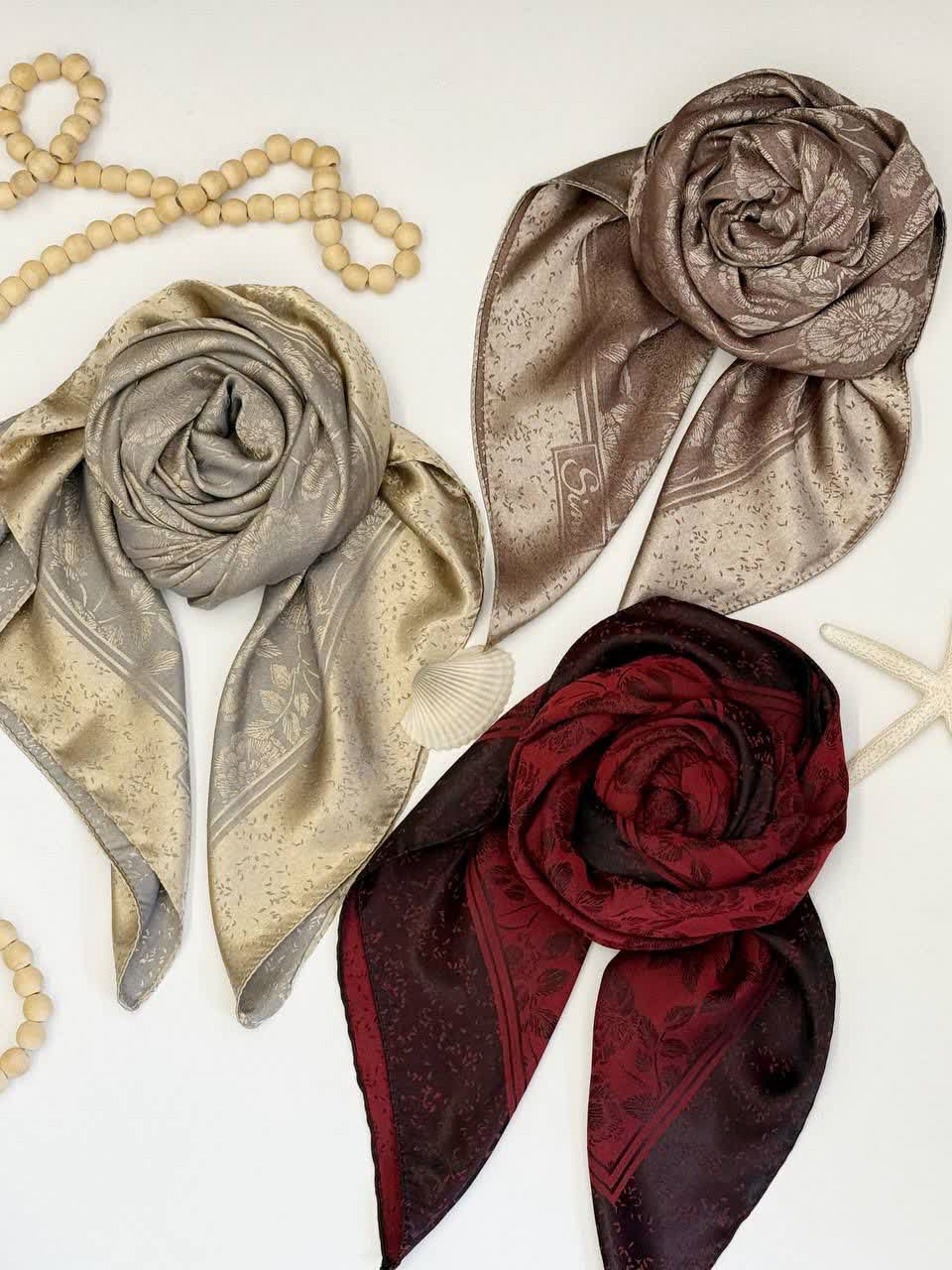 1266- روسری ژاکارد قواره 110