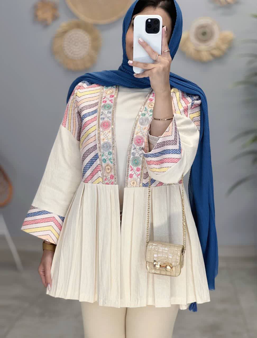 1272-کت پلیسه رنگین کمان