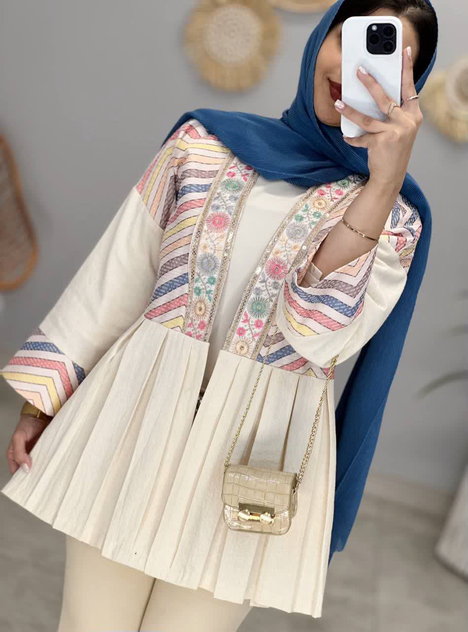 1272-کت پلیسه رنگین کمان