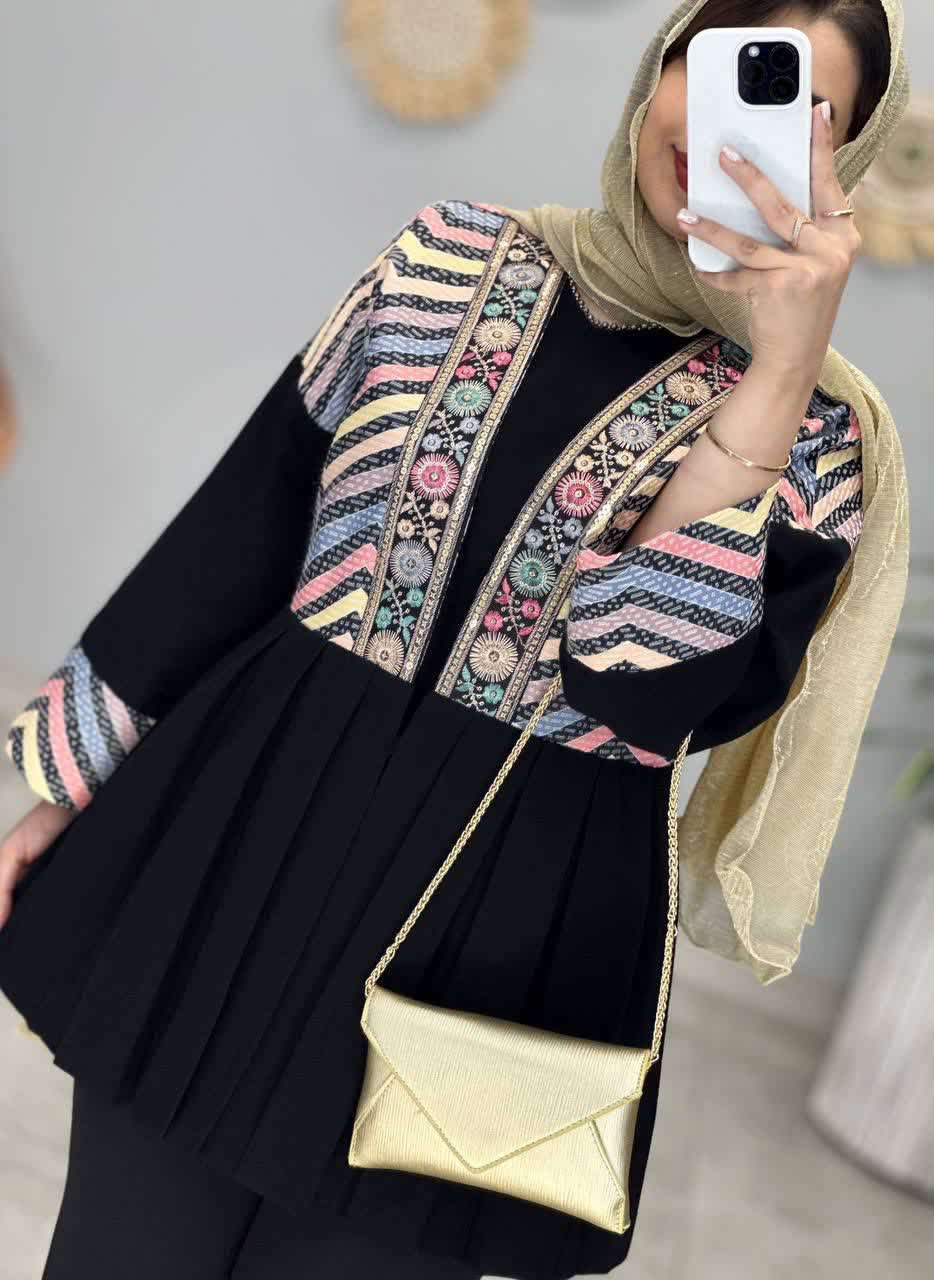 1272-کت پلیسه رنگین کمان