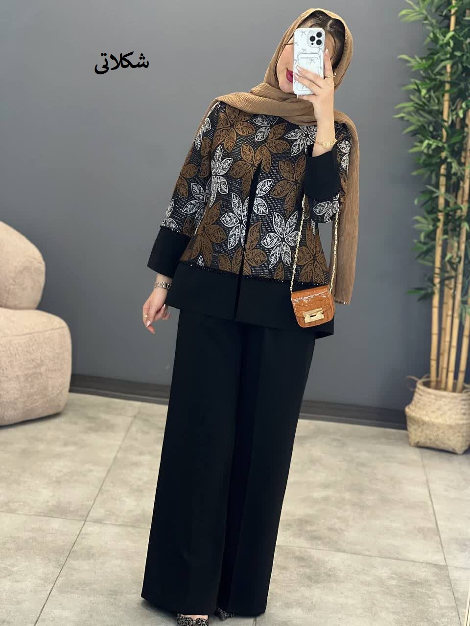 1275- کت مزونی گلی